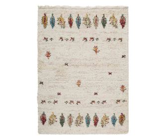 Covor shaggy GOBI culoare bej stil tropical 120x170 benuta