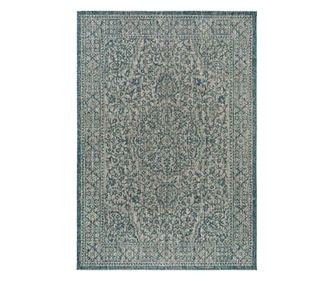 Covor cu par scurt CLEO 2 culoare albastru stil tropical 120x170 benuta