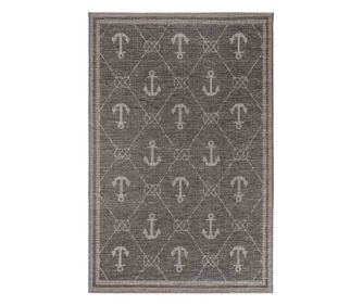 Covor cu par scurt RIVER 4 culoare albastru stil tropical 100x150 benuta