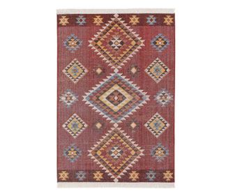 Covor cu par scurt KIRA culoare rosu stil tropical 160x230 benuta
