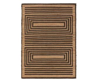 Covor cu par scurt BARU culoare bej stil tropical 120x170 benuta