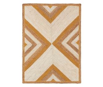 Covor cu par scurt FRIEDA culoare galben stil boho 80x120 benuta