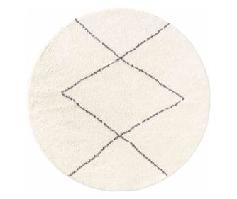 Covor rotunda shaggy BENNO 2 culoare cremos stil scandinav r160 benuta