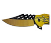 IdeallStore® vadászkés, Past Shaman, rozsdamentes acél, 21 cm, sárga