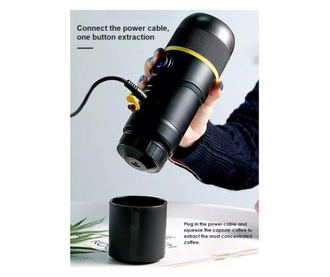 Espressor portabil Bluexpresso Auto Capsule, 15 bar, 12 V, negru