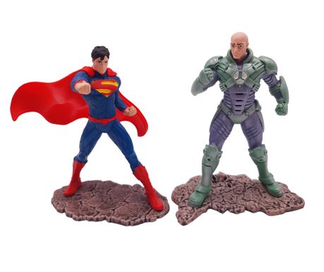 Két IdeallStore® figurából álló készlet, Superman vs Lex Luthor, műanyag, gyűjtői kiadás, 11 cm