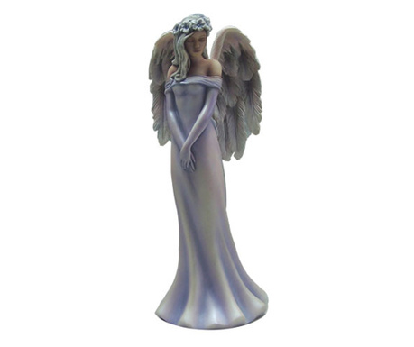 IdeallStore dekoratív figurakollekció kiadás, Guardian Angel, gyanta, kézzel készített, 18 cm, lila