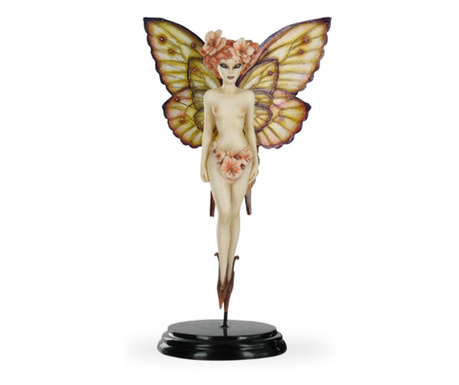 IdeallStore® dekoratív figura, Tavaszi tündér, gyanta, kézzel készített, 15 cm, többszínű