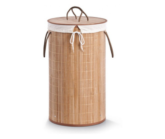Zeller szennyeskosár, bambusz, 35x60 cm, kör alakú, barna