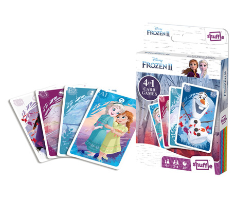Cartamundi Карти за игра Frozen II, 4 в 1