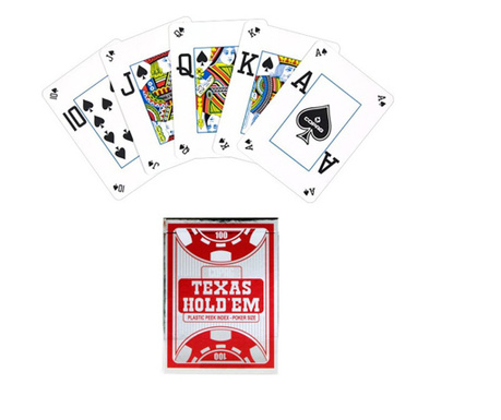 Cartamundi Карти за игра Texas Holdem, червено-черни