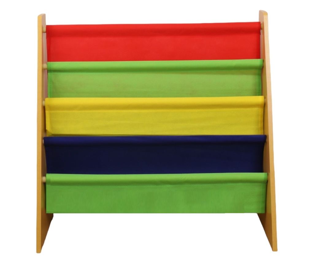 Drveni organizator za knjige i igračke za djecu, polica za knjige s policama za dječju sobu - BOJE - 3