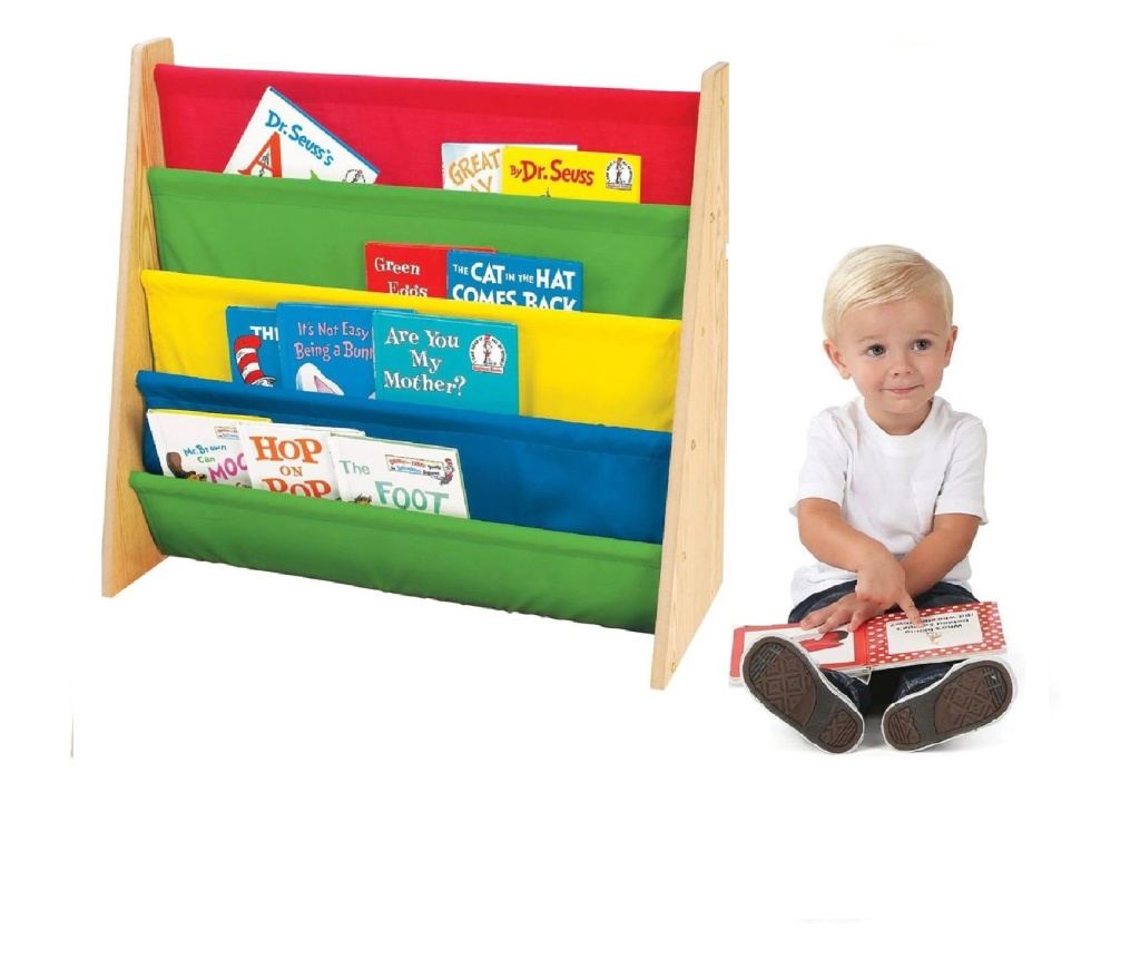 Drveni organizator za knjige i igračke za djecu, polica za knjige s policama za dječju sobu - BOJE - 8