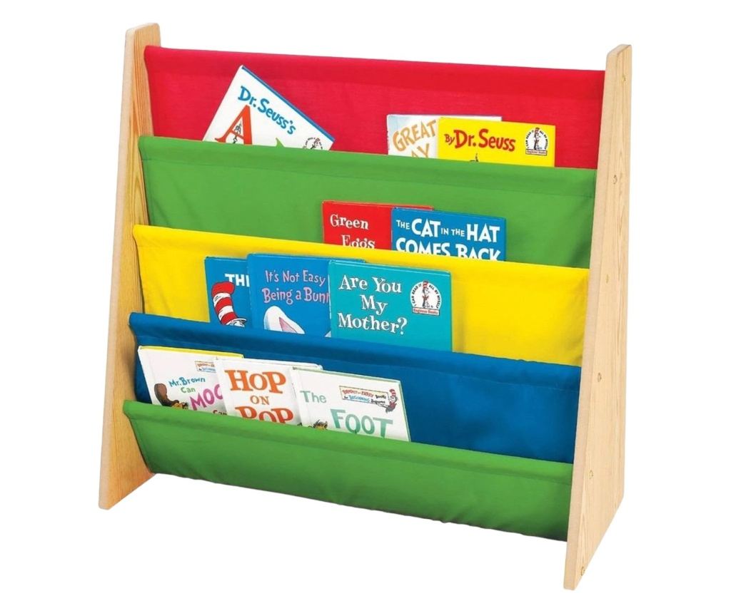 Drveni organizator za knjige i igračke za djecu, polica za knjige s policama za dječju sobu - BOJE - 9