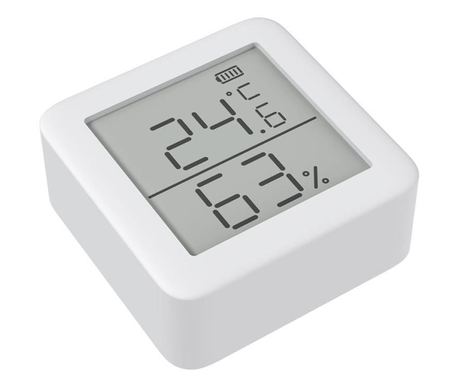 Сензор за температура и влажност SMART SwitchBot, App Control, Voice Control, Bluetooth, Бял