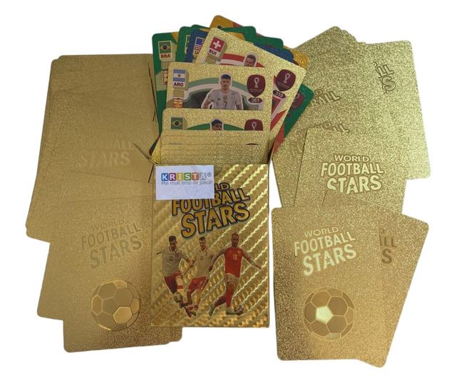 Set 55 cartonase aurii Fotbalisti - World Football Stars