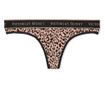 Chiloti tanga Victoria's Secret, Logo Cotton Thong Panty, Animal Print, XS  INTL 