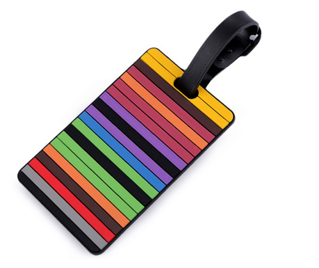 Eticheta pentru identificare bagaje, 6,5 x 10 cm, Multicolor