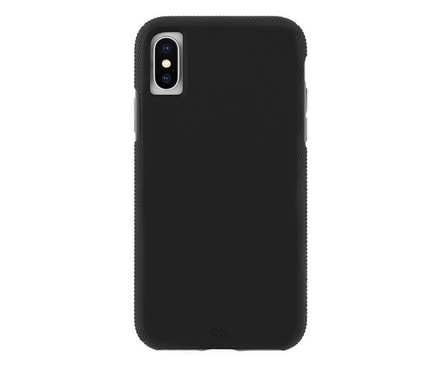 CASE-MATE TOUGH GRIP műanyag telefonvédő (szilikon belső, ütésálló, csúszásgátló keret) FEKETE [Apple iPhone XS 5.8]