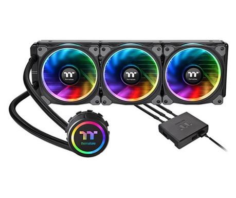 Охладител за процесор с течност Thermaltake Floe Riing RGB 360 Premium Edition, RGB осветление