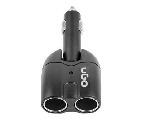 Ugo autós töltő X2 12V/24V 100W fekete (URS-1019)