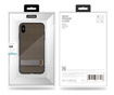 JOYROOM szilikon telefonvédő (textil bevonat, kitámasztó) BARNA [Apple iPhone XS Max 6.5]