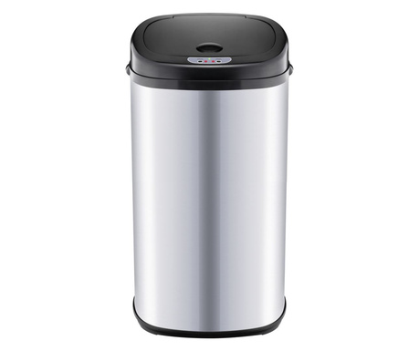 Cos de gunoi capac cu senzor Lamart, inox, 42L