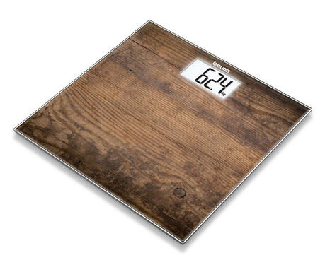 Кантар GS203 Wood, 150 кг, Осветен дисплей, Abstract