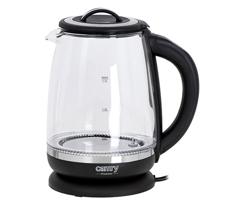 Fierbator din sticla cu infuzor pentru ceai Camry CR 1290,  2 L - 3