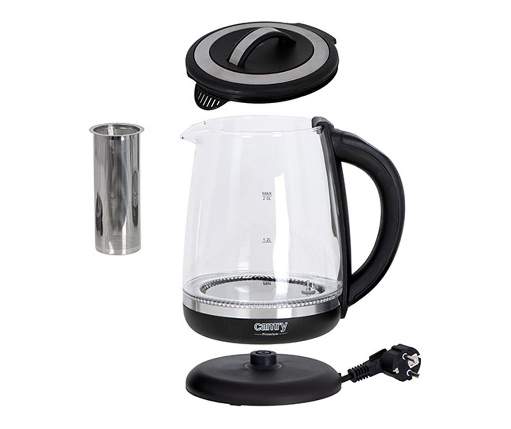 Fierbator din sticla cu infuzor pentru ceai Camry CR 1290,  2 L - 7