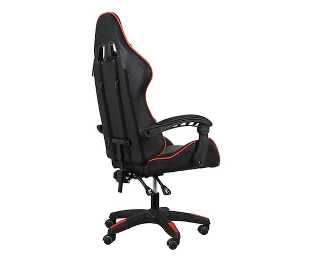 Upravljački stolac WANTED, ekološka koža, crna/narančasta