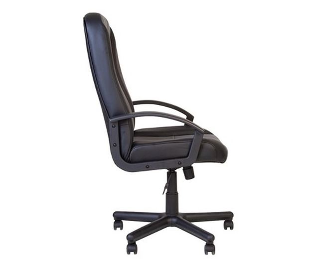 Set 2 direktorska stolca CIUDAD, ekološka koža, crna/siva