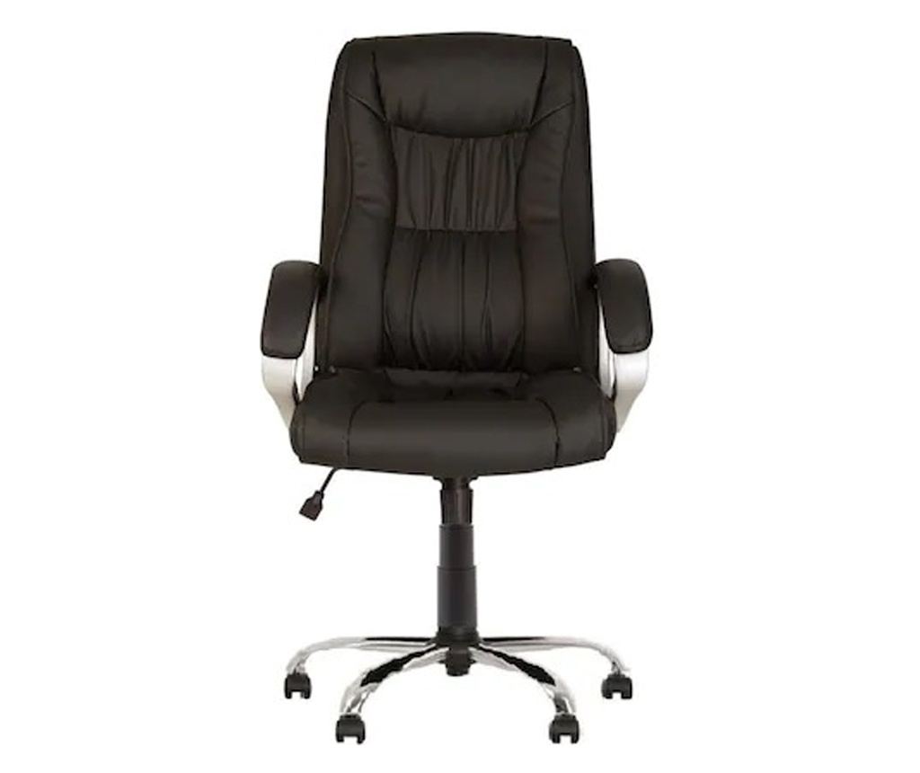 Upravljačka stolica HELLEN, ekološka koža, crna - 4