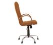 Stolica za upravu MAVIS STEEL CHROME, ekološka koža, svijetlosmeđa