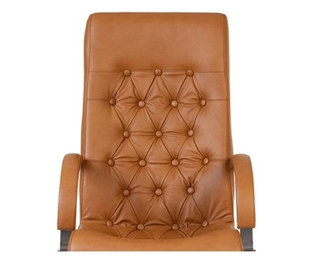 Scenarij direktora CHEF LUX STEEL CHROME, svijetlosmeđi, prirodna koža