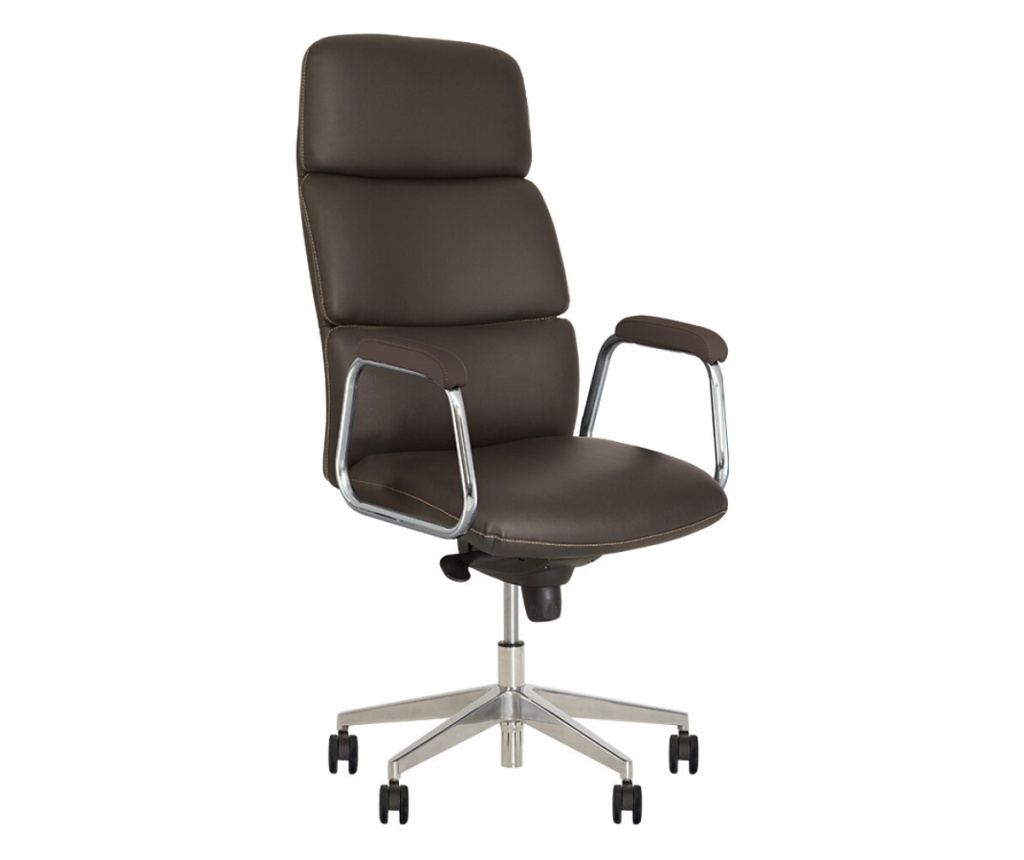 Set 2 direktorska stolica VEGAS, Tamno smeđa, ekološka koža - 2