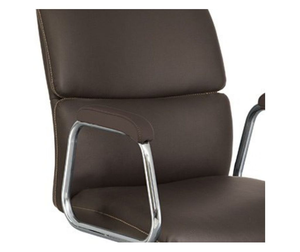Set 2 direktorska stolica VEGAS, Tamno smeđa, ekološka koža - 5