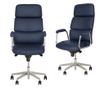 Set 2 direktorska stolica VEGAS, Plava, ekološka koža