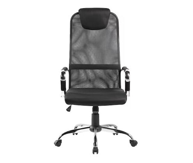 Stolac za ured SIDNEY s integriranim spremnikom, mrežasti, crni