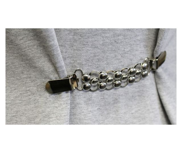 Clips / Inchizatoare cardigan, 2.6 x 14.5 cm Silver