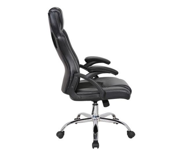 Upravljačka stolica MIKOS, Crna, Ekološka koža/Mreža