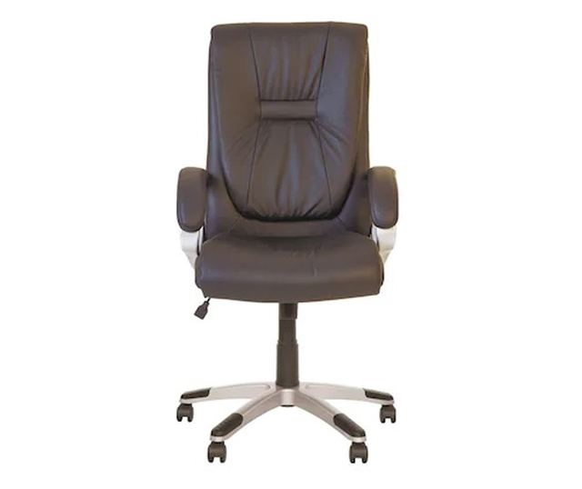 Direktorska stolica LUPIN, prirodna koža, Crna