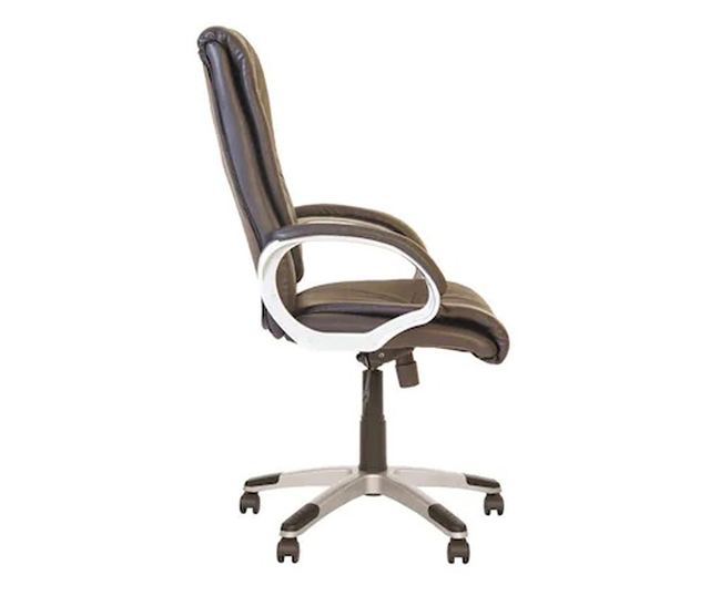 Direktorska stolica LUPIN, prirodna koža, Crna