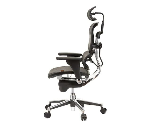 Stolac za upravljanje ERGOHUMAN Plus, mreža Crna, naslon za glavu 2D, lumbalna potpora, podesive 3D ruke