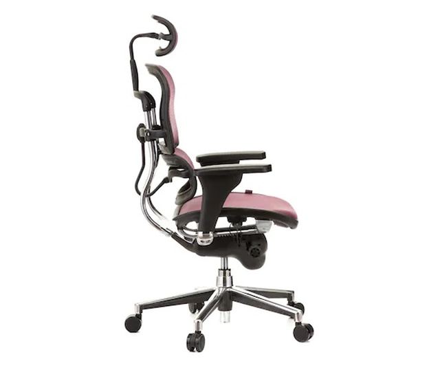 Direktorska stolica ERGOHUMAN Plus, crvena mreža, 2D naslon za glavu, lumbalna potpora, 3D podesivi nasloni za ruke