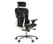 Direktorska stolica ERGOHUMAN Plus, crna prirodna koža, 2D naslon za glavu, lumbalna potpora, 3D podesivi nasloni za ruke