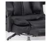 Upravljačka stolica ROLLS s produžetkom nogu, ekološka koža, Crna