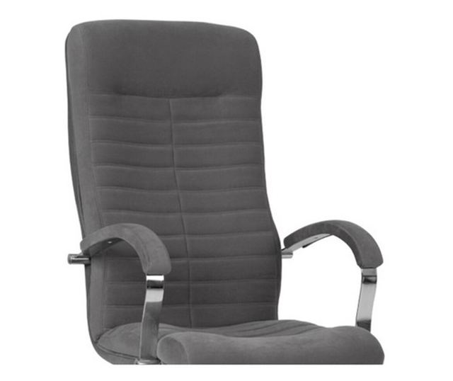 Stolac direktora SENNA, aluminijska baza, mikrovlakno, Siva