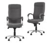 Set 2 direktorske stolice SENNA, mikrovlakna, siva