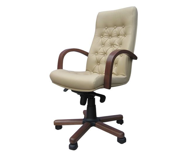 Direktorska stolica CHEF LUX EXTRA, Bež prirodna koža